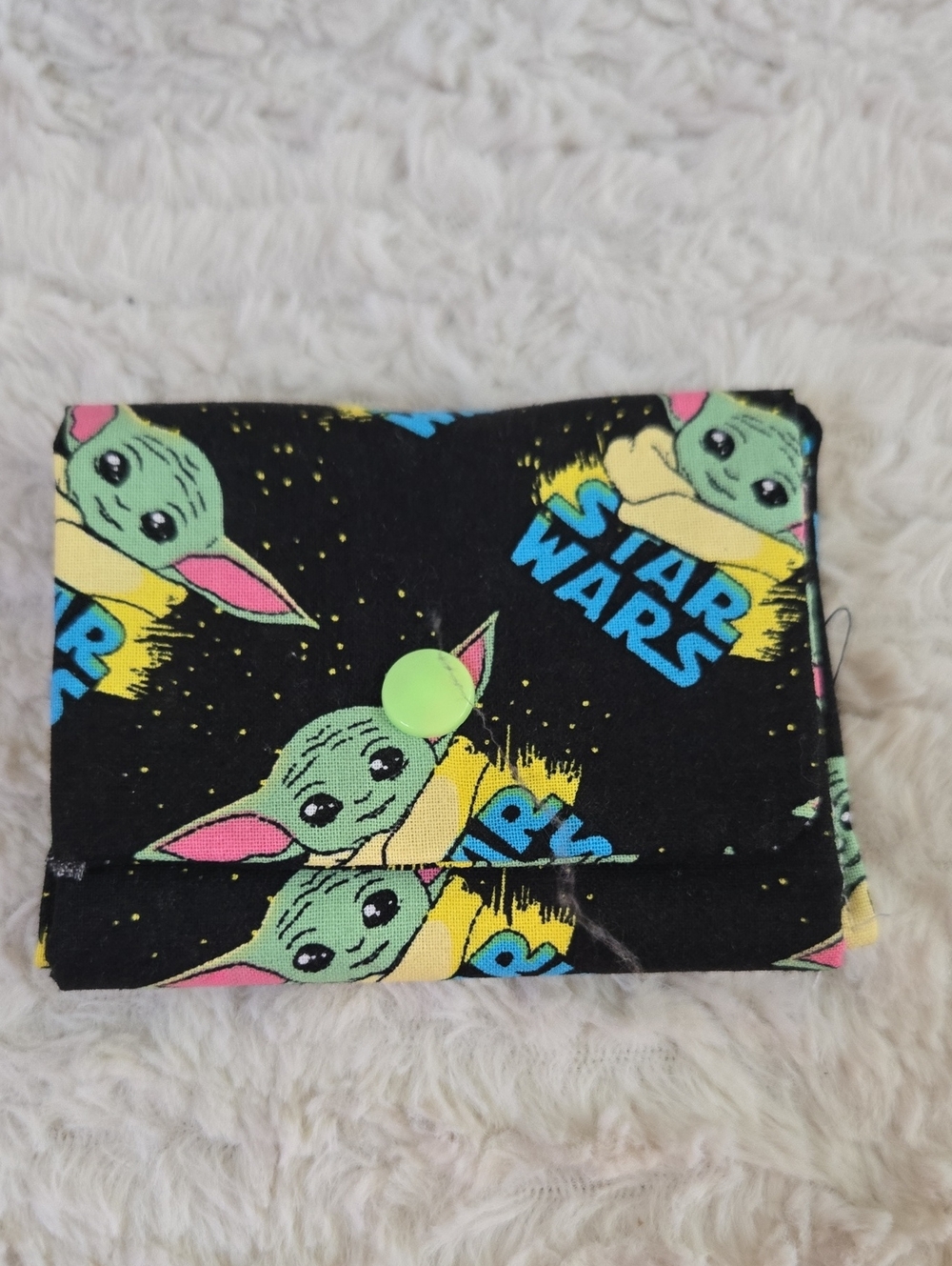 Star Wars The Child Black Wallet with Green Snap